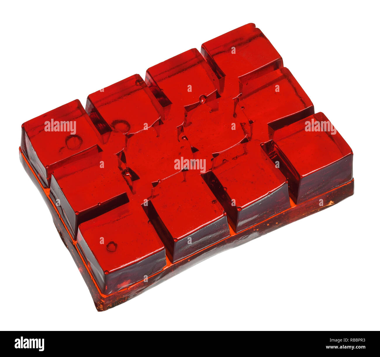Ein Block von Strawberry jelly Stockfoto