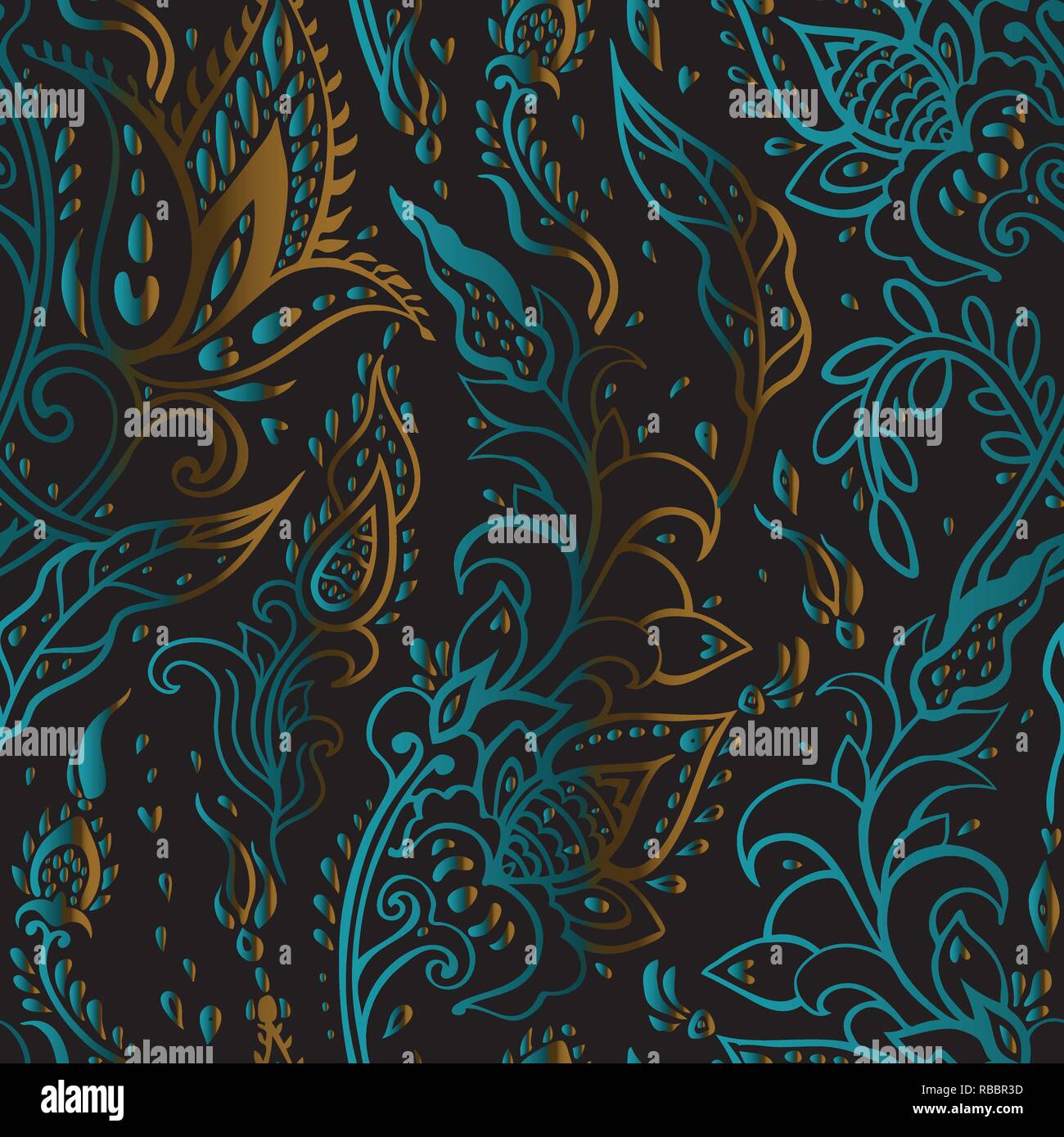Paisley Hintergrund. Vintage nahtlose Muster Stock Vektor