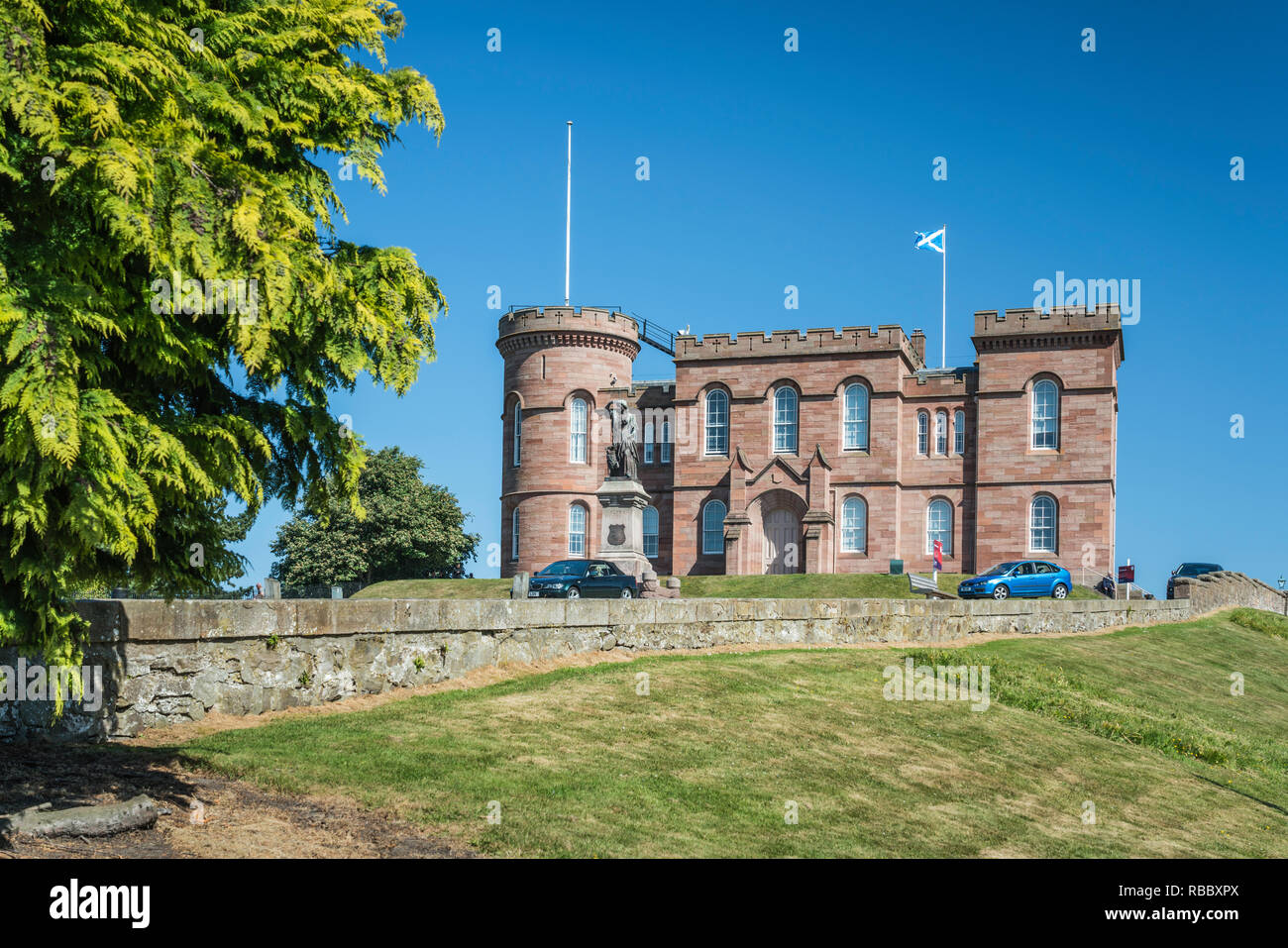 Die Burg von Inverness in Inverness, Schottland, Großbritannien, Europa. Stockfoto