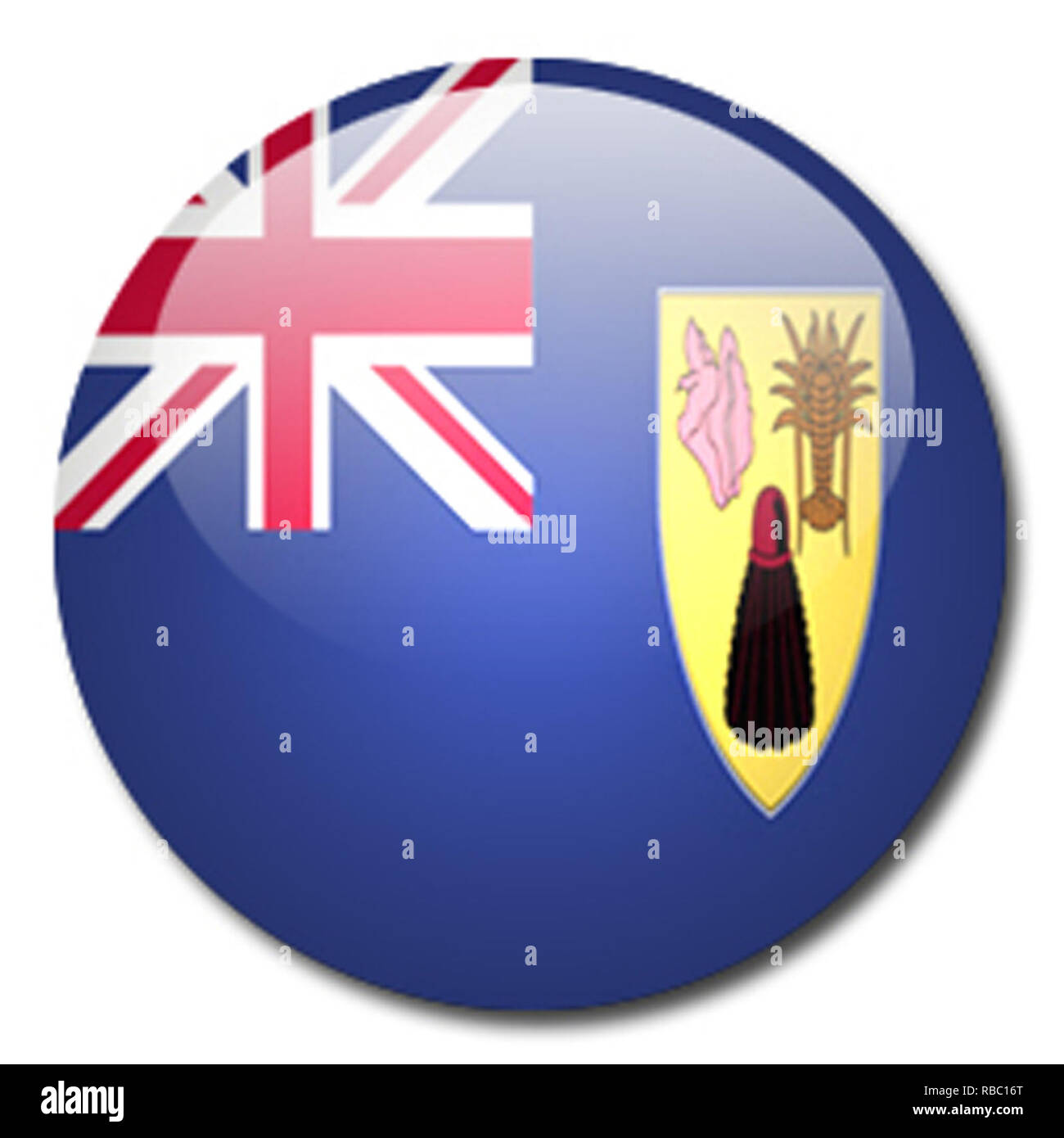 Turks- und Caicosinseln Flagge Stockfoto