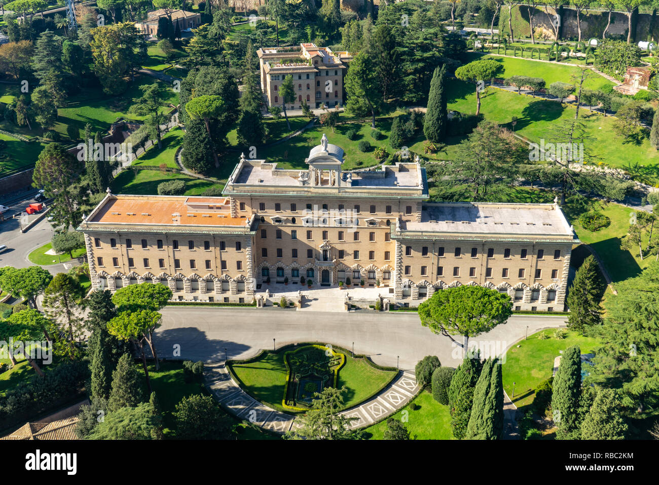 Palast Des Governatorats Und Vatikan Garten Vom Petersdom In Der