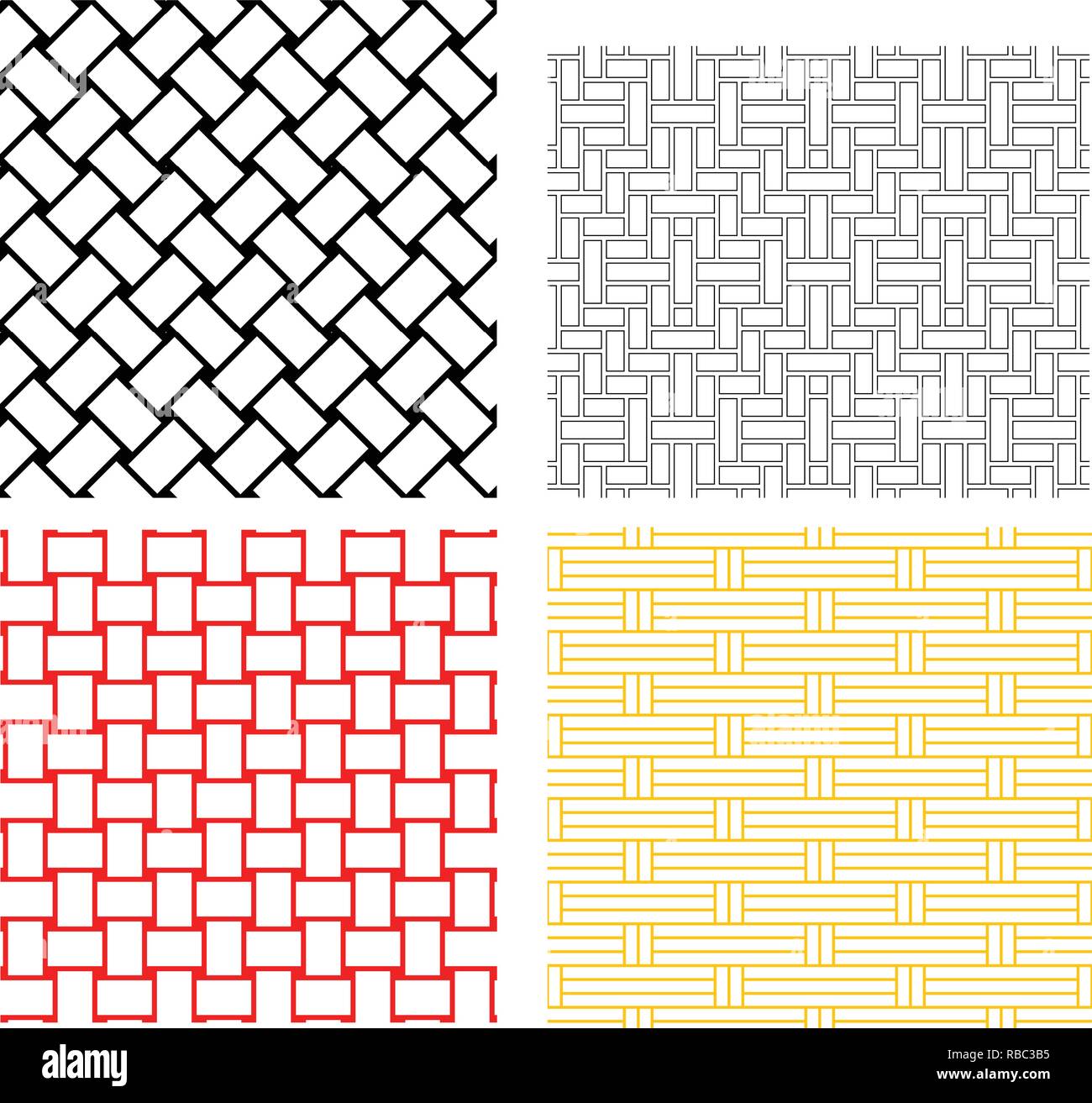 Nahtlose Webart rattan Muster in silhouette Vektorgrafiken Stock Vektor