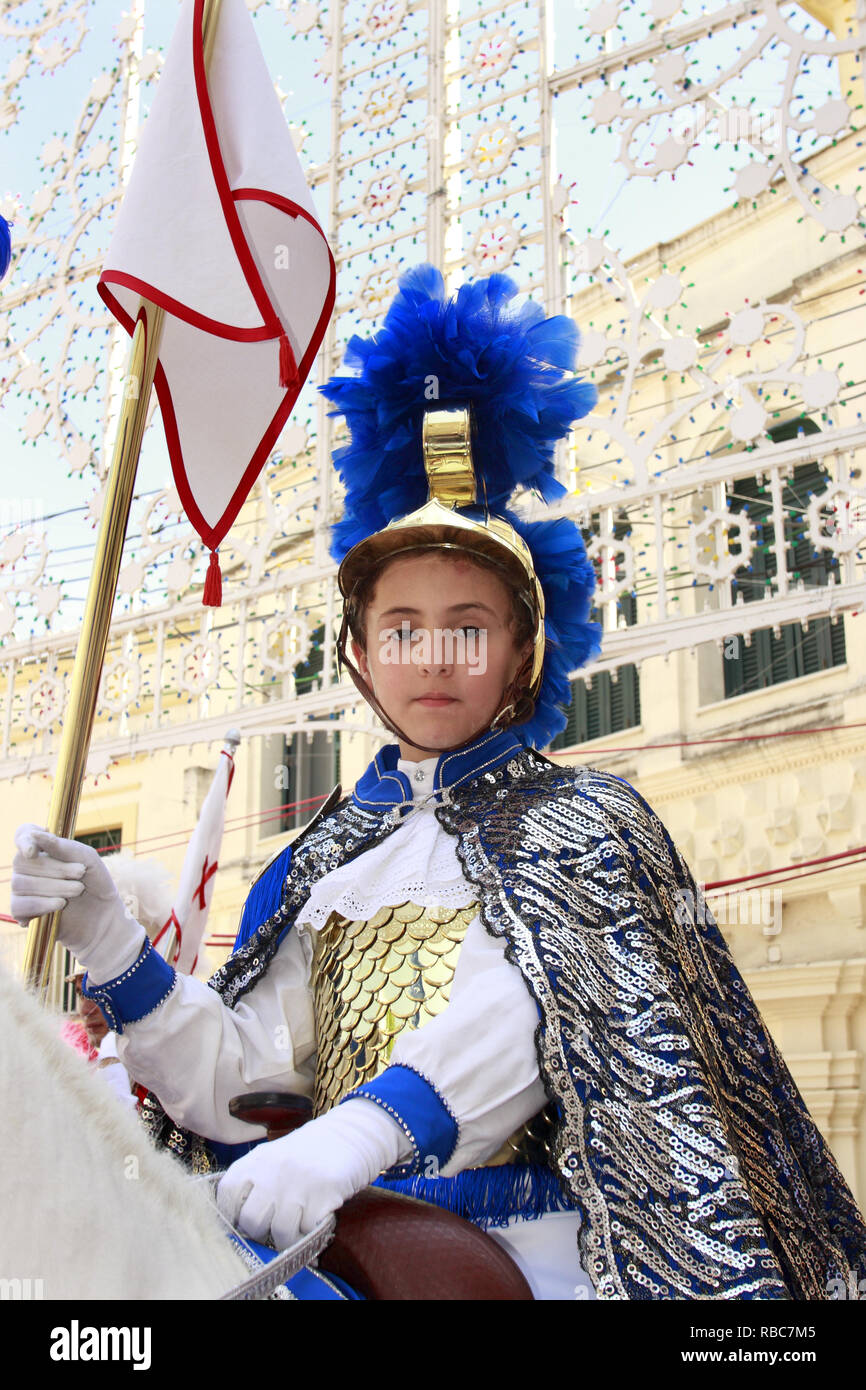 Italien Basilikata Matera - Festa Madonna della Bruna - kleine Ritter der Bruna Stockfoto