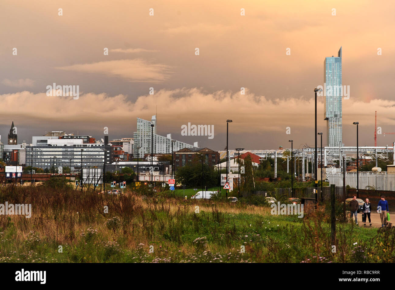 Blick auf das Stadtzentrum von Manchester Stockfoto