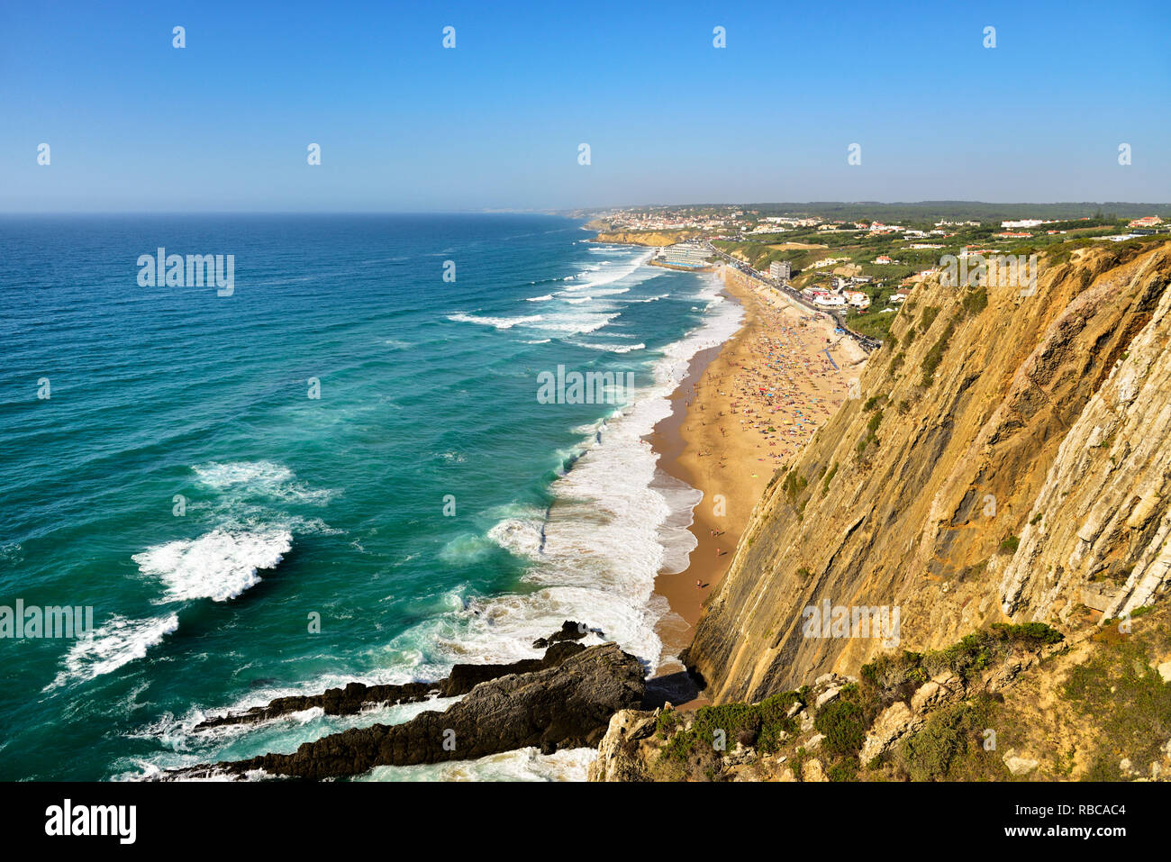 Praia Grande, Sintra. Portugal Stockfoto