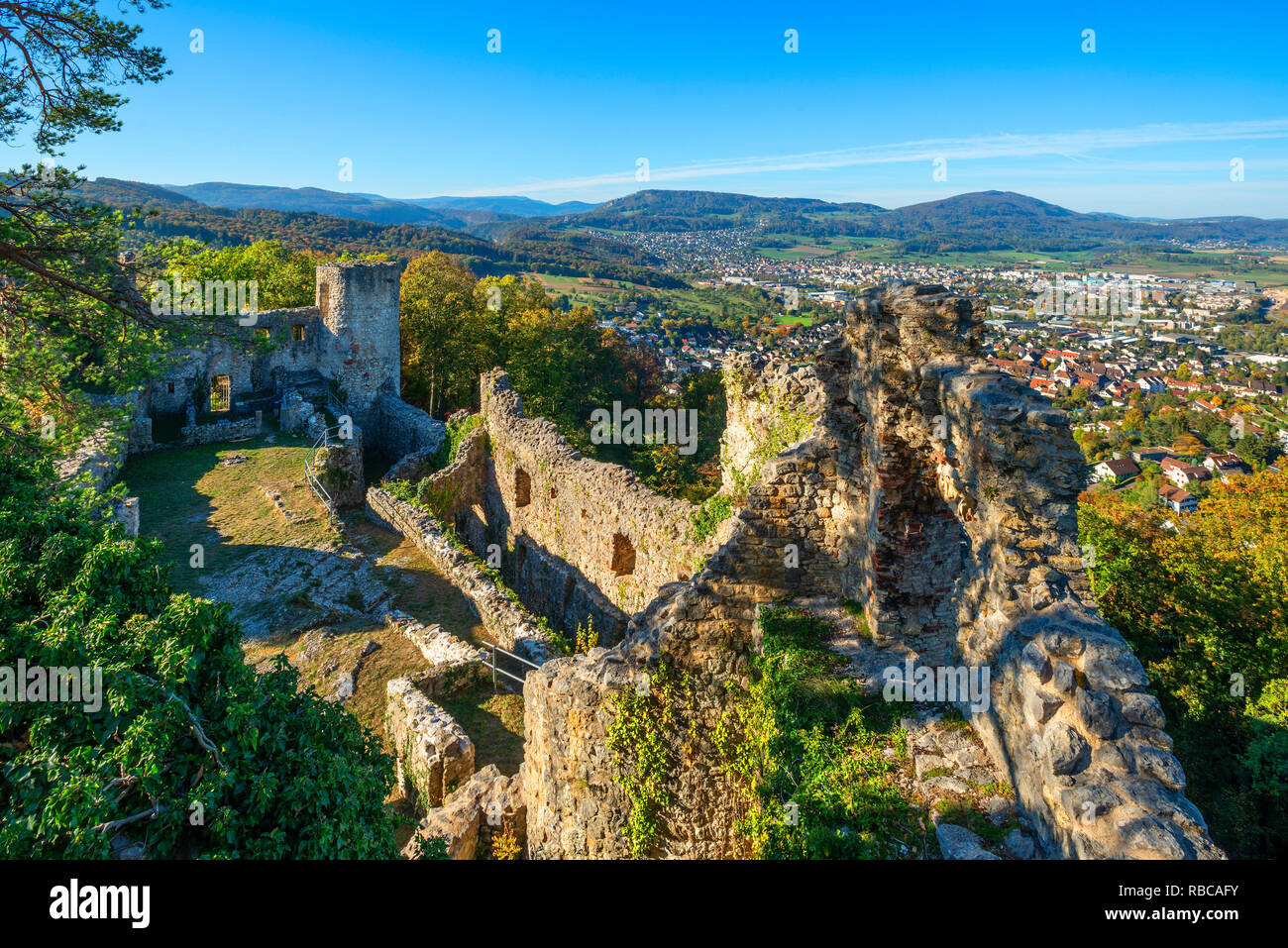 Burgruine Dorneck, Dornach, Solothurn, Schweiz Stockfoto