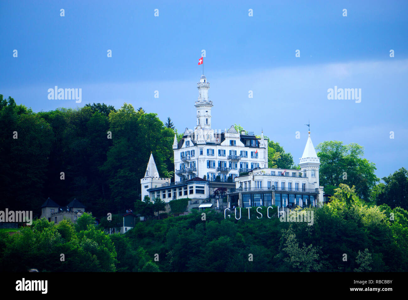 Hotel Château Gütsch Stockfoto