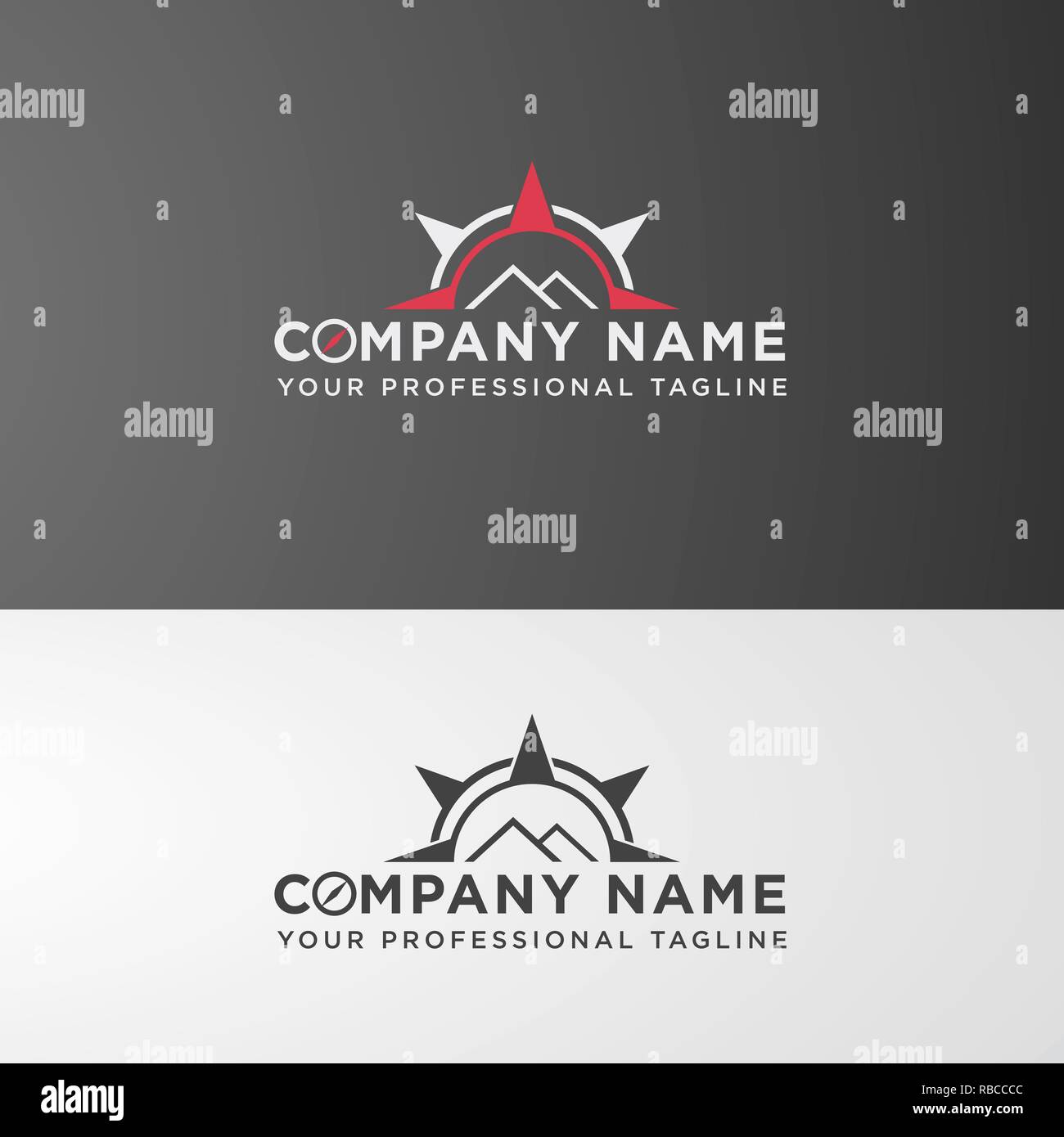 Kompass Logo Design Stock Vektor