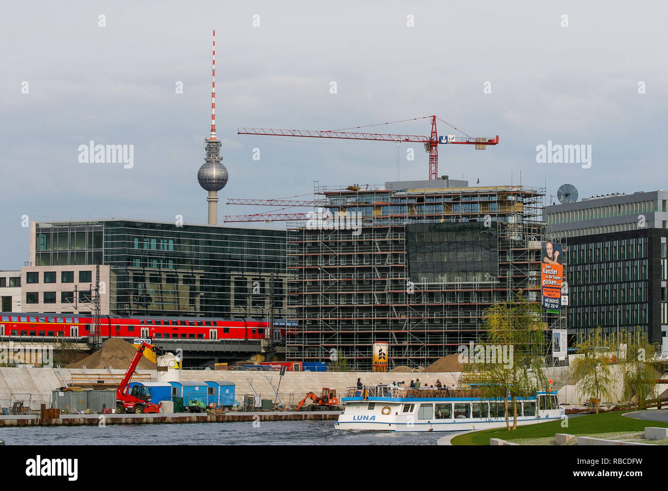 Flusskreuzfahrt, Spree, Berlin, Deutschland Stockfoto