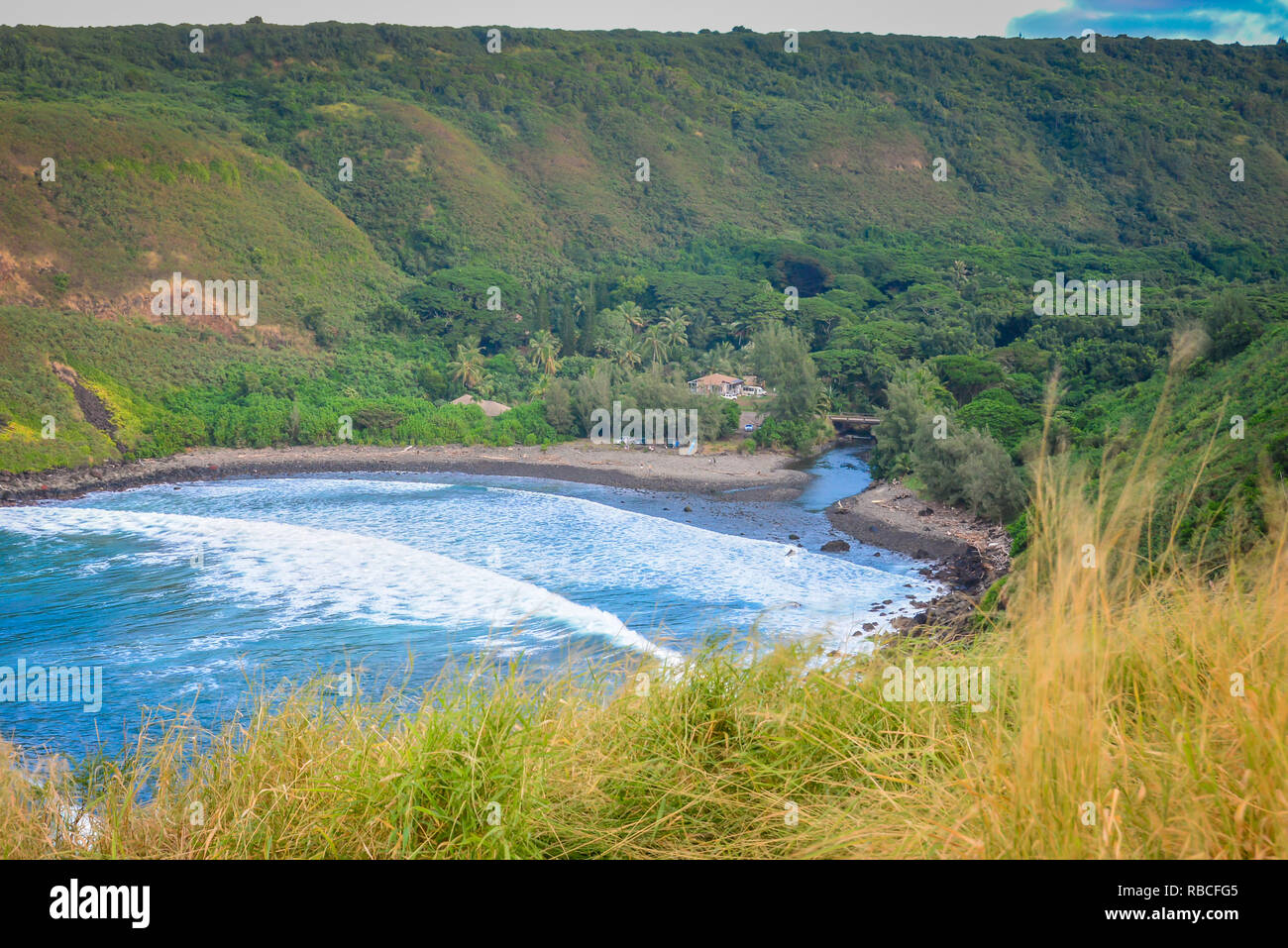 Nordwest Küste von Maui, Hawaii Inseln. Stockfoto