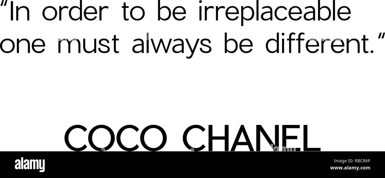 Coco Chanel Zitate Auf Mode Und Leben Vektor Abbildung
