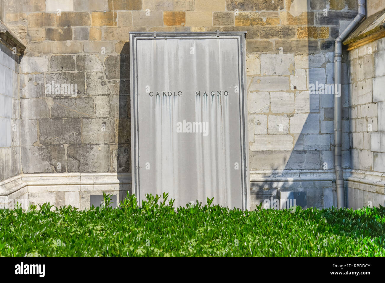 Grab aufzeichnen, jesusa Magno, Dom, Aachen, Nordrhein-Westfalen, Deutschland, Grabplatte, Dom, 92660 Stockfoto