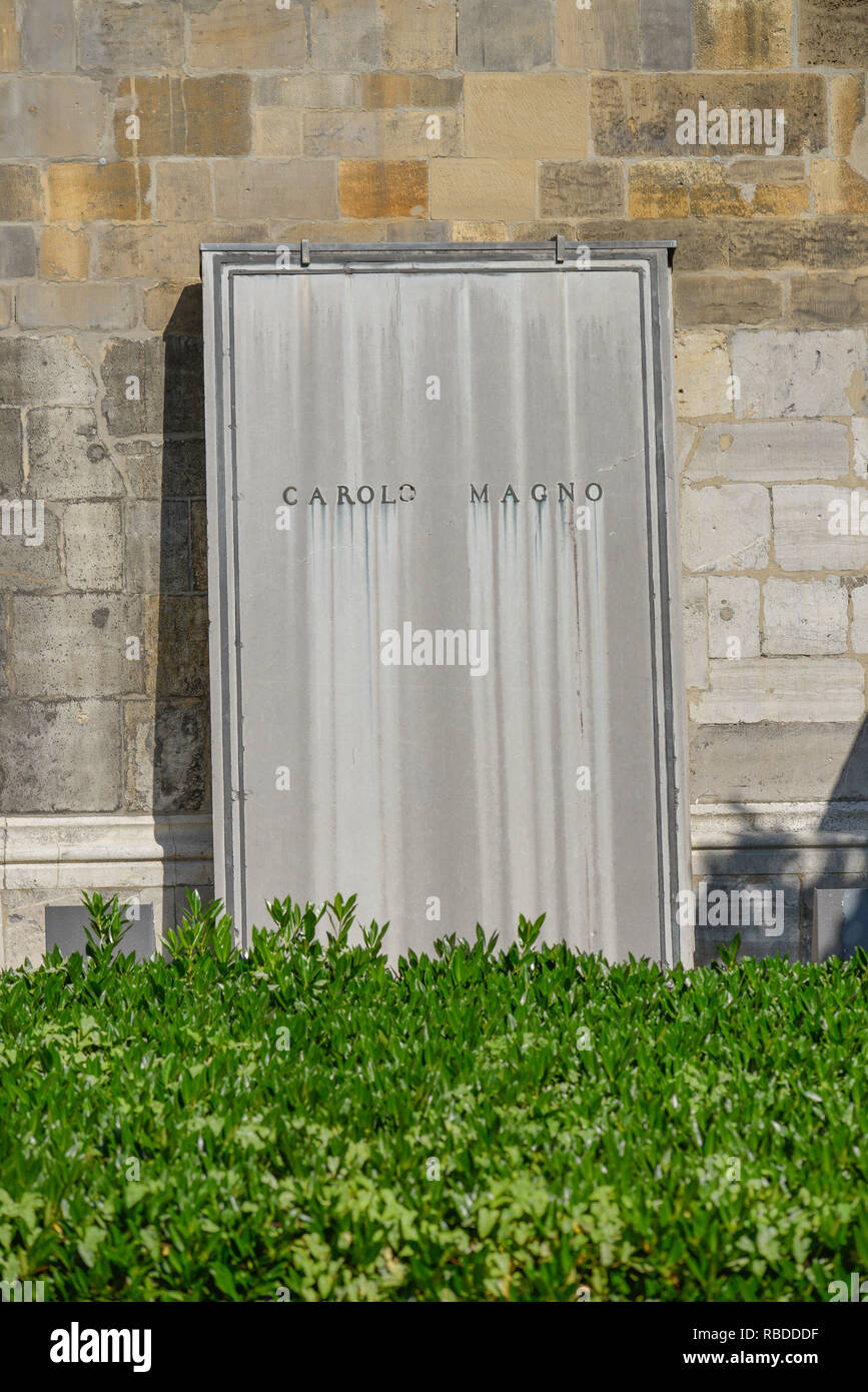 Grab aufzeichnen, jesusa Magno, Dom, Aachen, Nordrhein-Westfalen, Deutschland, Grabplatte, Dom, 92660 Stockfoto