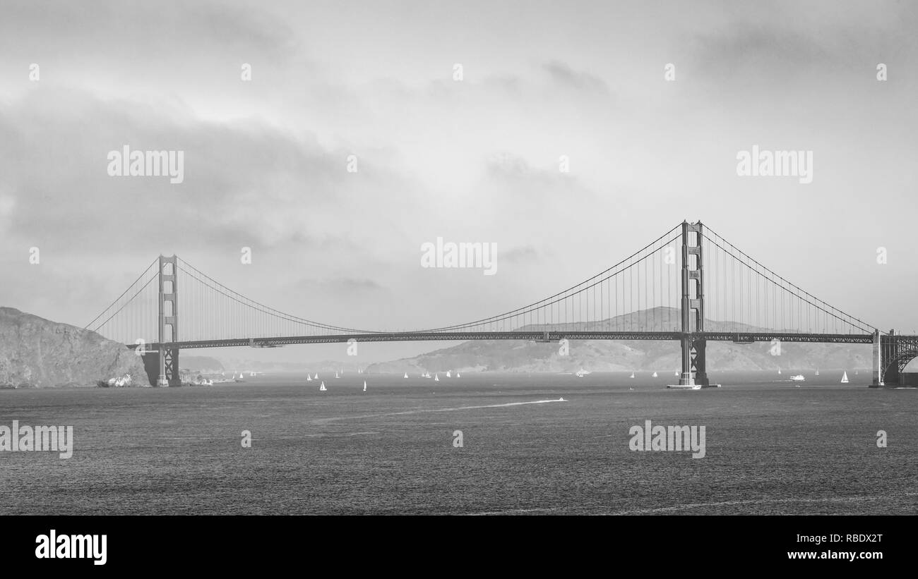 Blick auf die Golden Gate Bridge, San Francisco Stockfoto