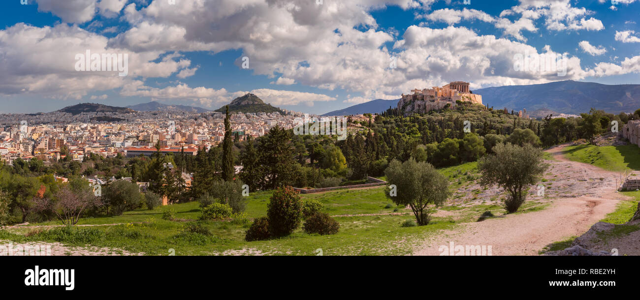 Akropolis, Parthenon in Athen, Griechenland Stockfoto