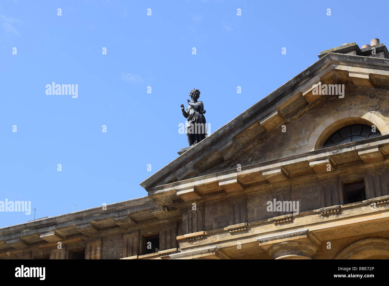 Muse auf dem Dach der Bodleian Library der Universität Oxford Sommer 2018 Stockfoto
