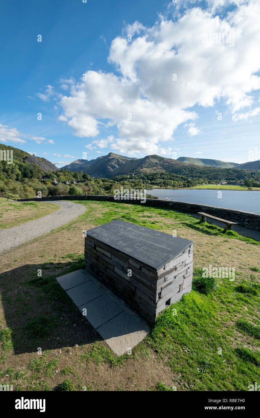 Llyn Padarn Country Park in Llanberis in Nord Wales Stockfoto