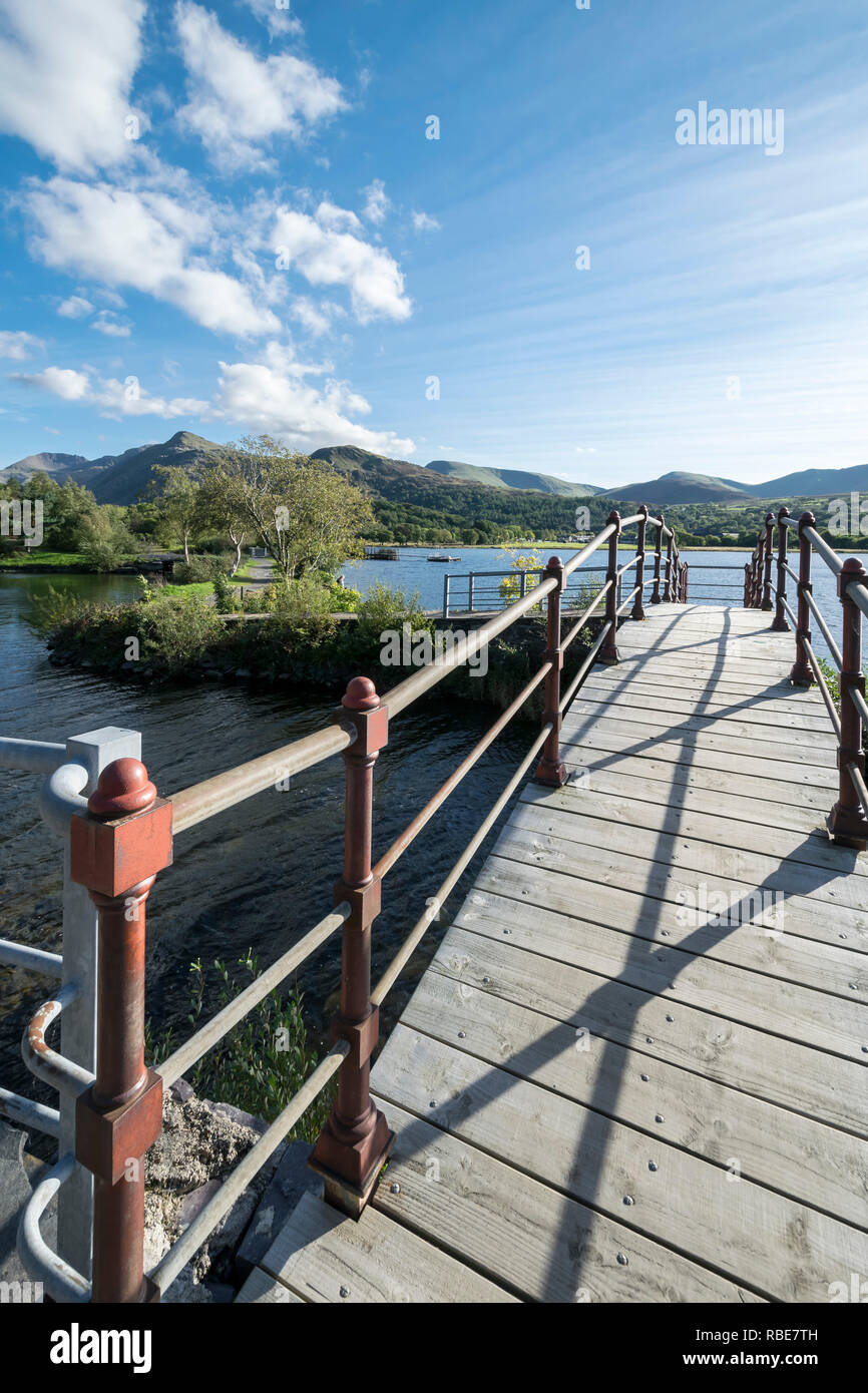 Llyn Padarn Country Park in Llanberis in Nord Wales Stockfoto
