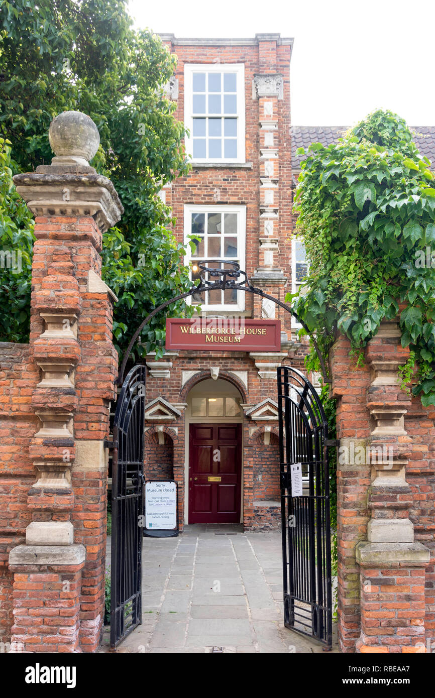 Die wilberforce House Museum, High Street, Kingston upon Hull, East Riding von Yorkshire, England, Vereinigtes Königreich Stockfoto