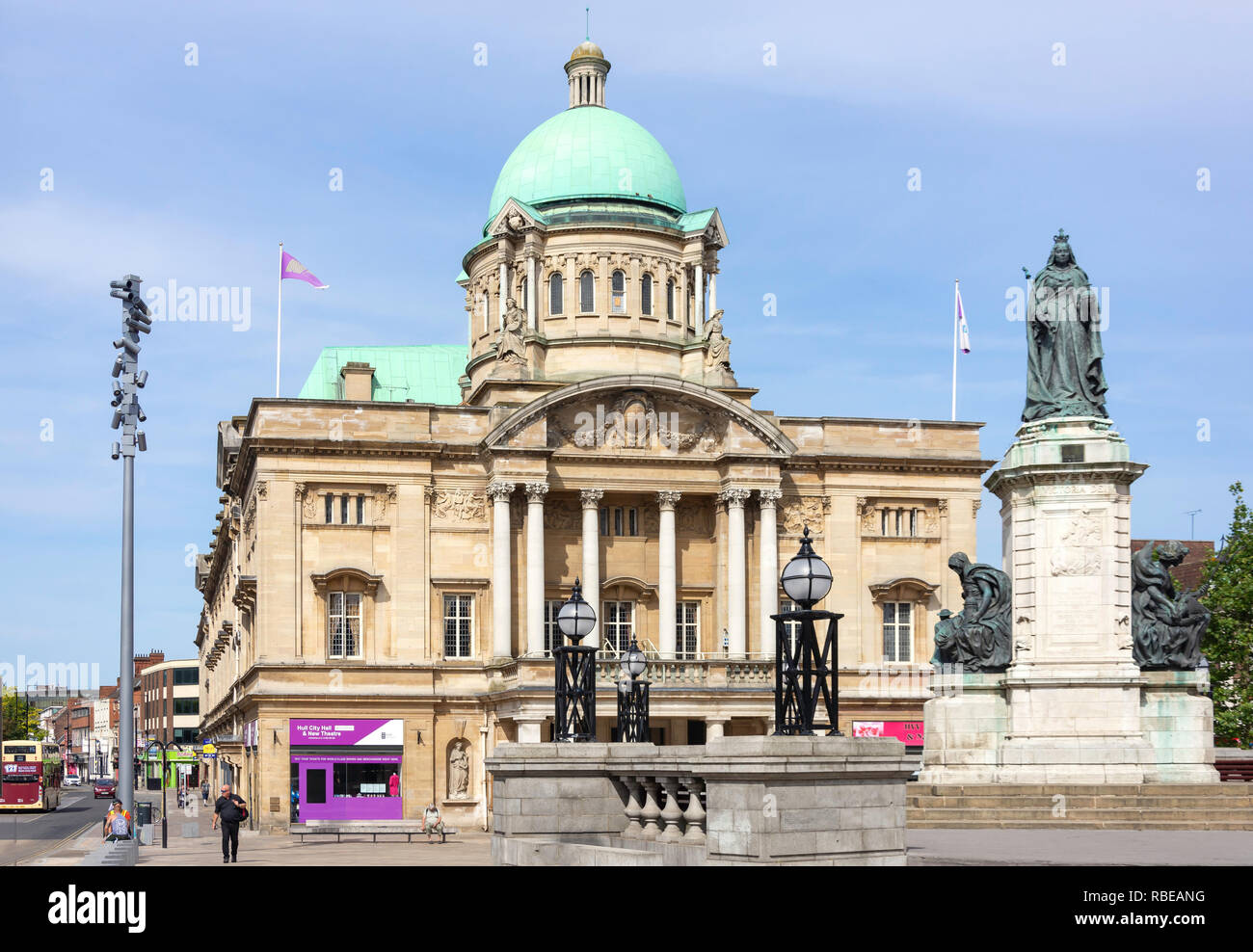 Hull City Hall, Queen Victoria Square, Kingston upon Hull, East Riding von Yorkshire, England, Vereinigtes Königreich Stockfoto