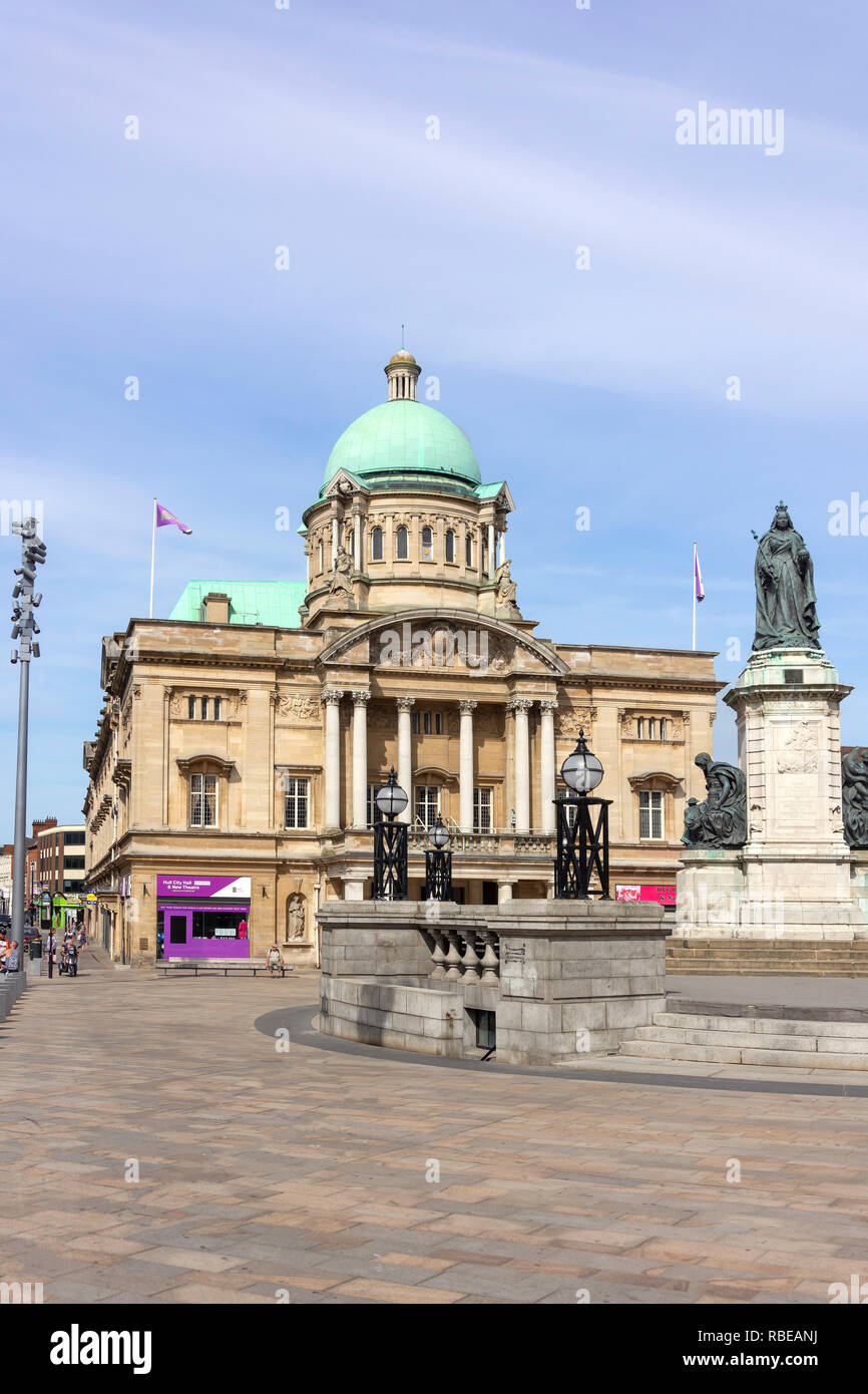 Hull City Hall, Queen Victoria Square, Kingston upon Hull, East Riding von Yorkshire, England, Vereinigtes Königreich Stockfoto