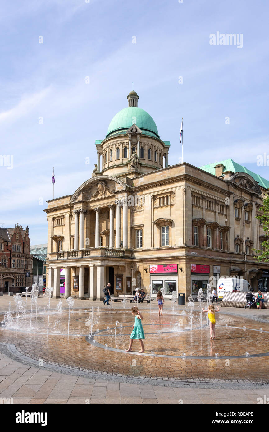 Hull City Hall, Queen Victoria Square, Kingston upon Hull, East Riding von Yorkshire, England, Vereinigtes Königreich Stockfoto