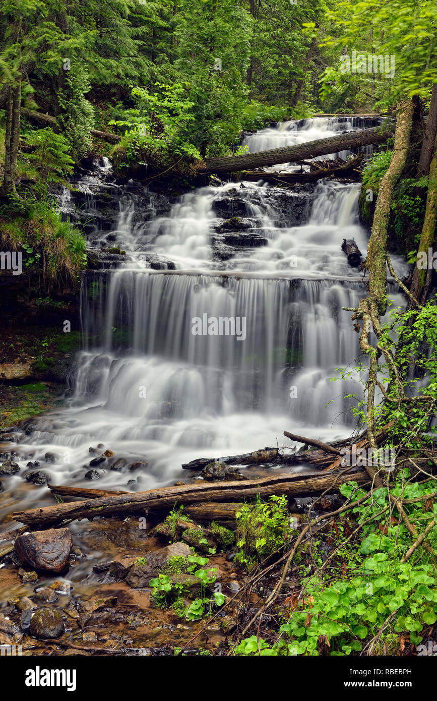 Wagner, Wagner fällt, malerischen Ort, Alger County, Michigan, USA Stockfoto