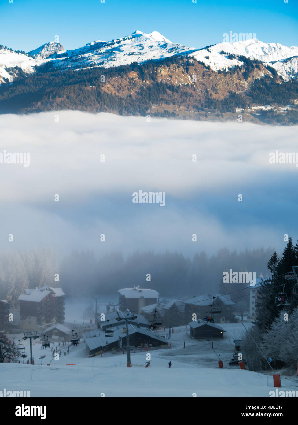 Morrillon, Frankreich, Grand Massif, Haute Savoie Stockfoto