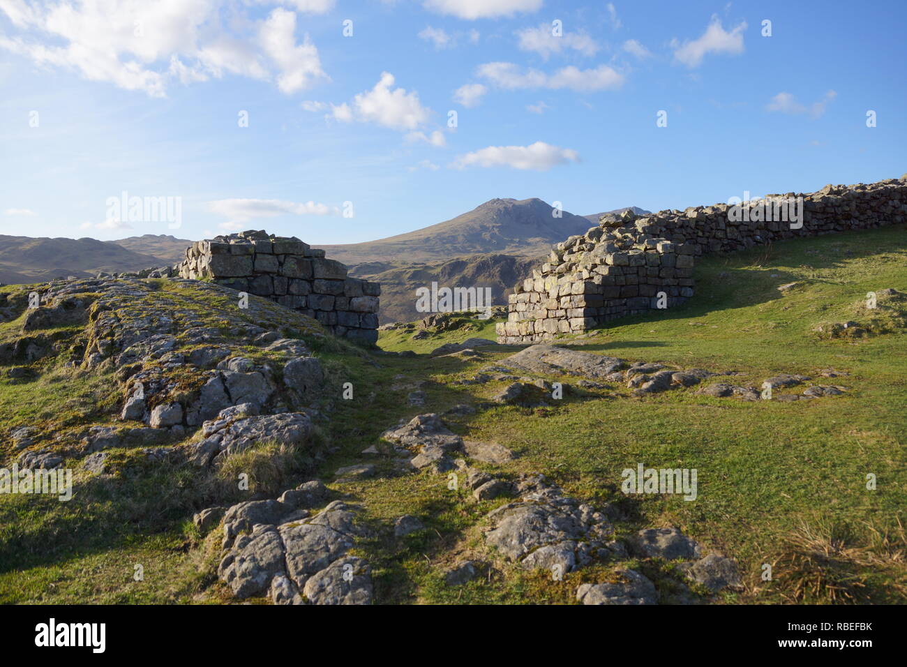 Roman Fort Lakes District Stockfoto