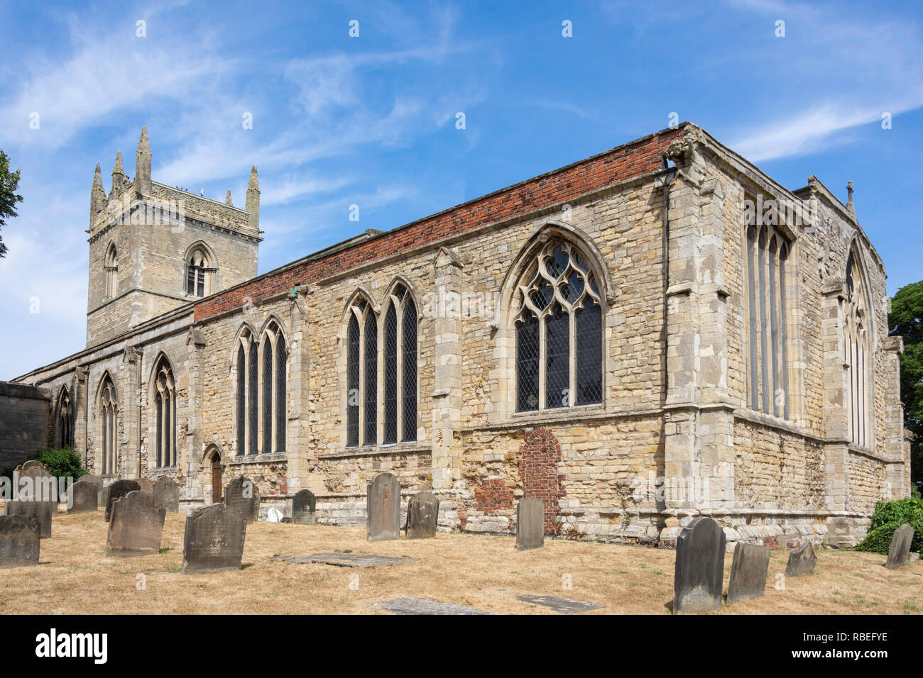 Pfarrkirche der Heiligen Maria, Burgate, Barton-upon-Humber, Lincolnshire, England, Vereinigtes Königreich Stockfoto