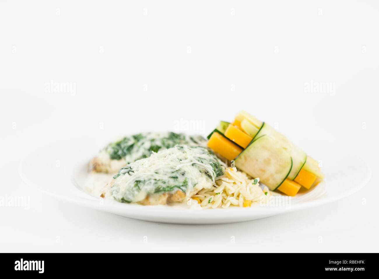 Gegrilltes Hähnchen Abendessen Stockfoto