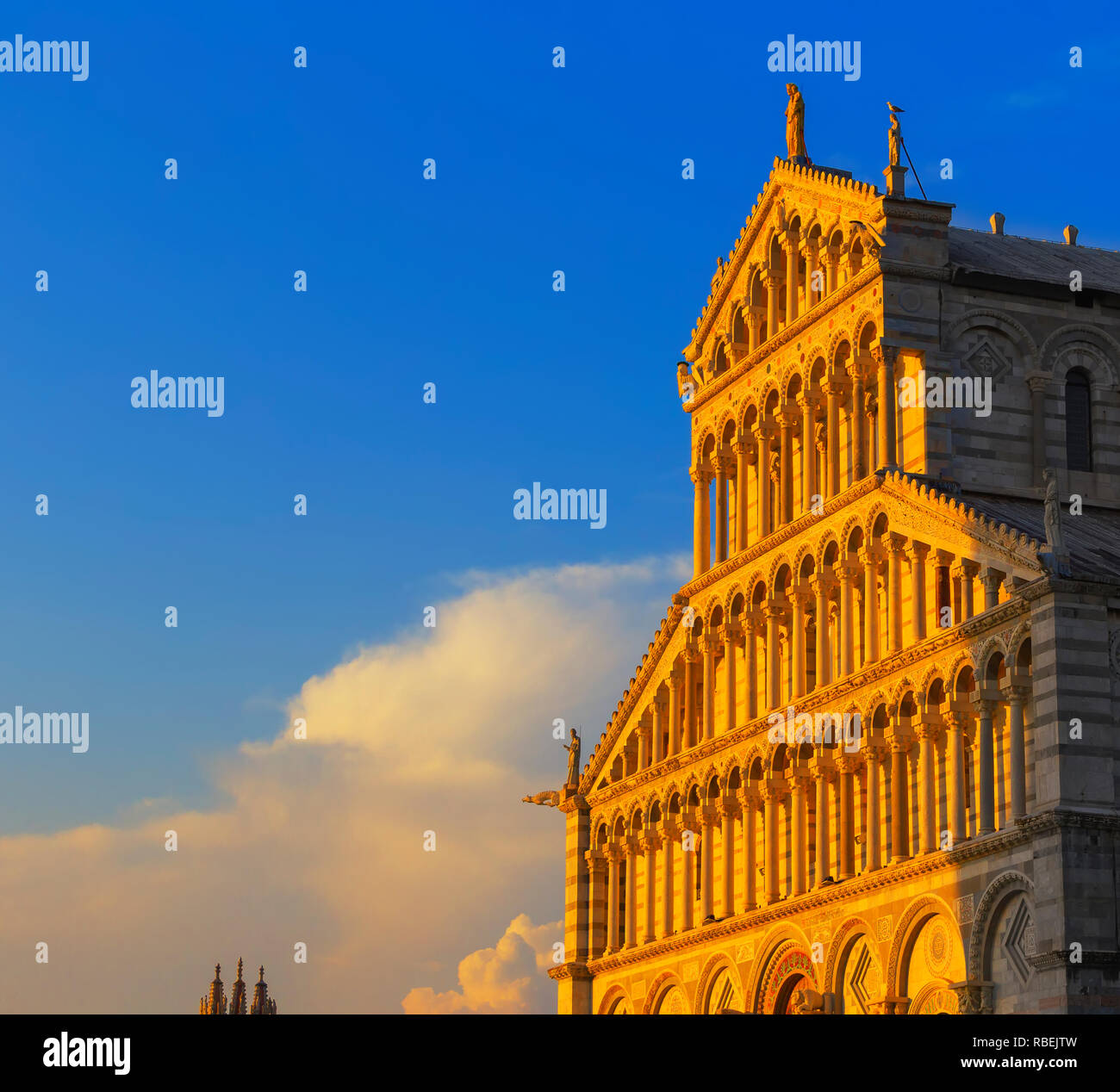 Die Kathedrale von Pisa, Westfassade, Pisa, Toskana, Italien, Europa Stockfoto