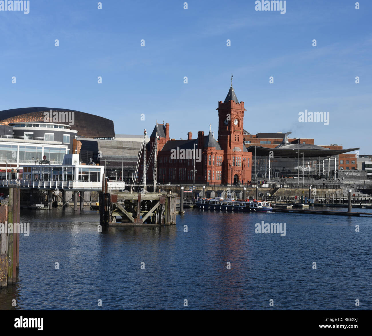 Pier Head Gebäude in Cardiff Bay Anzahl Stockfoto