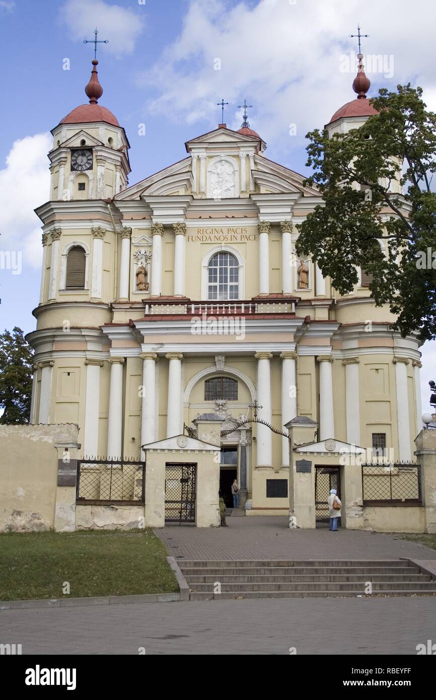 Kirche von St. Peter und Paul, Vilnius, Litauen Stockfoto