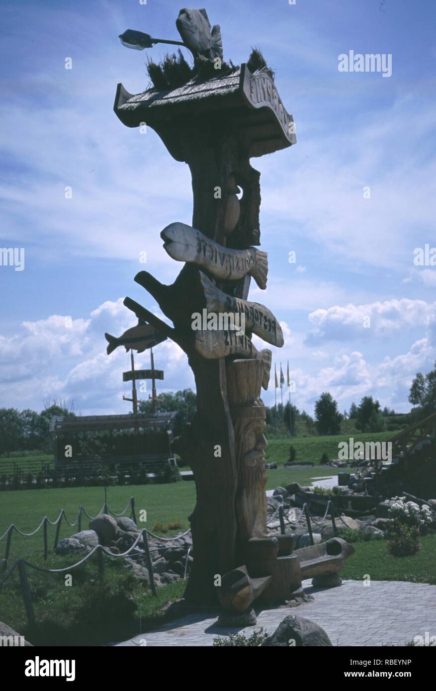 Autobahnraststätte, Litauen Stockfoto