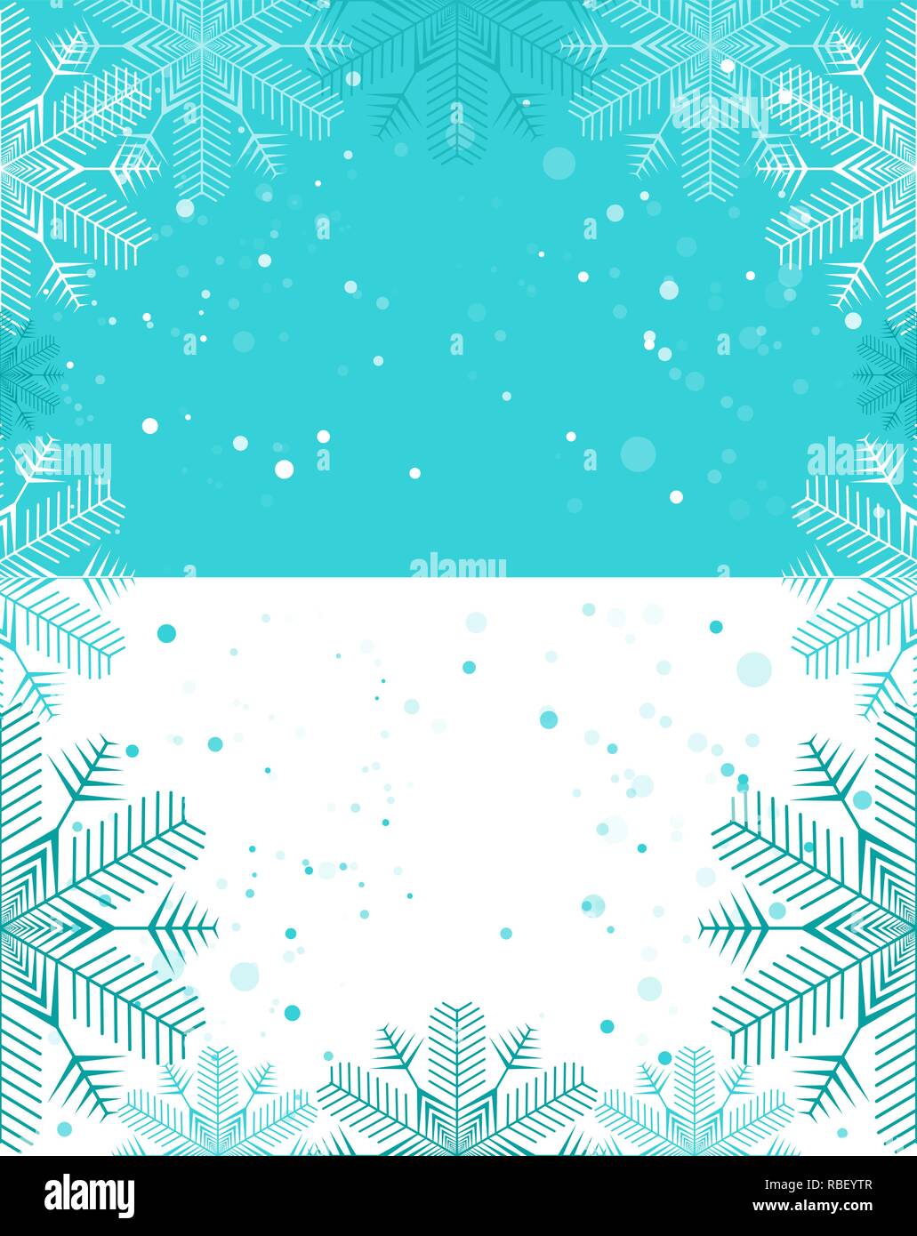 Winter Vorlage, hellblauen und weißen Hintergrund, snowflake Frame Stock Vektor