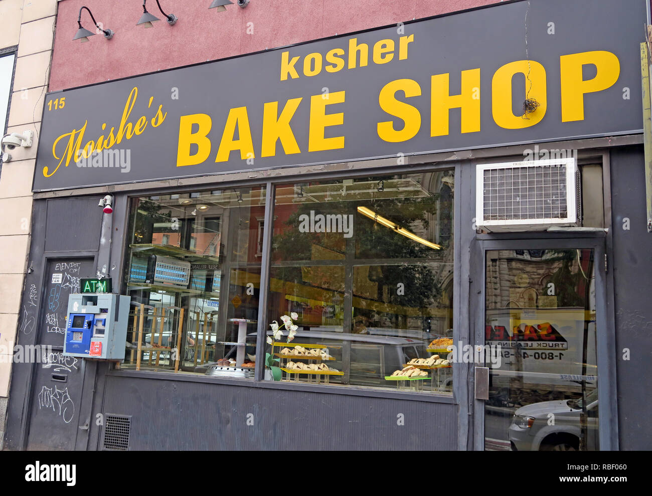 Moishes koschere Bäckerei 115 2nd Avenue, East Village, Manhattan, New York, NYC, USA Stockfoto