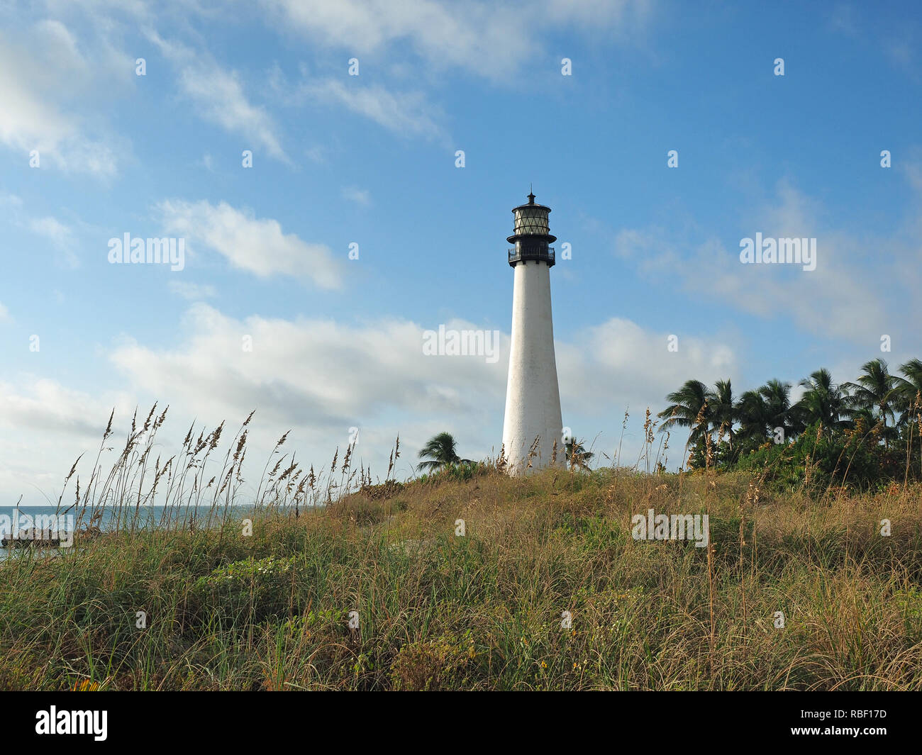 Cape Florida Lighthouse auf Bill Baggs Cape Florida State Park in Key Biscayne, Florida. Stockfoto