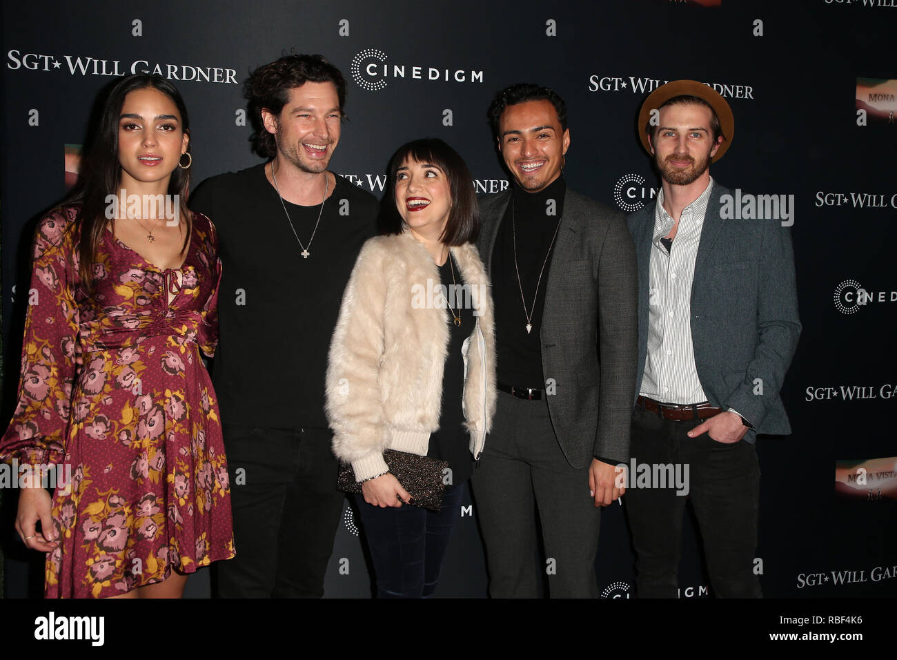 Hollywood, CA, USA. 8 Jan, 2019. 08. Januar 2019 - Hollywood, Kalifornien - Melissa Barrera, Erika Soto, Tonatiuh Elizarraraz, Jackson Davis. Die Premiere von "GT. Wird Gardner'' am ArcLight Hollywood. Photo Credit: F. Sadou/AdMedia Credit: F. Sadou/AdMedia/ZUMA Draht/Alamy leben Nachrichten Stockfoto