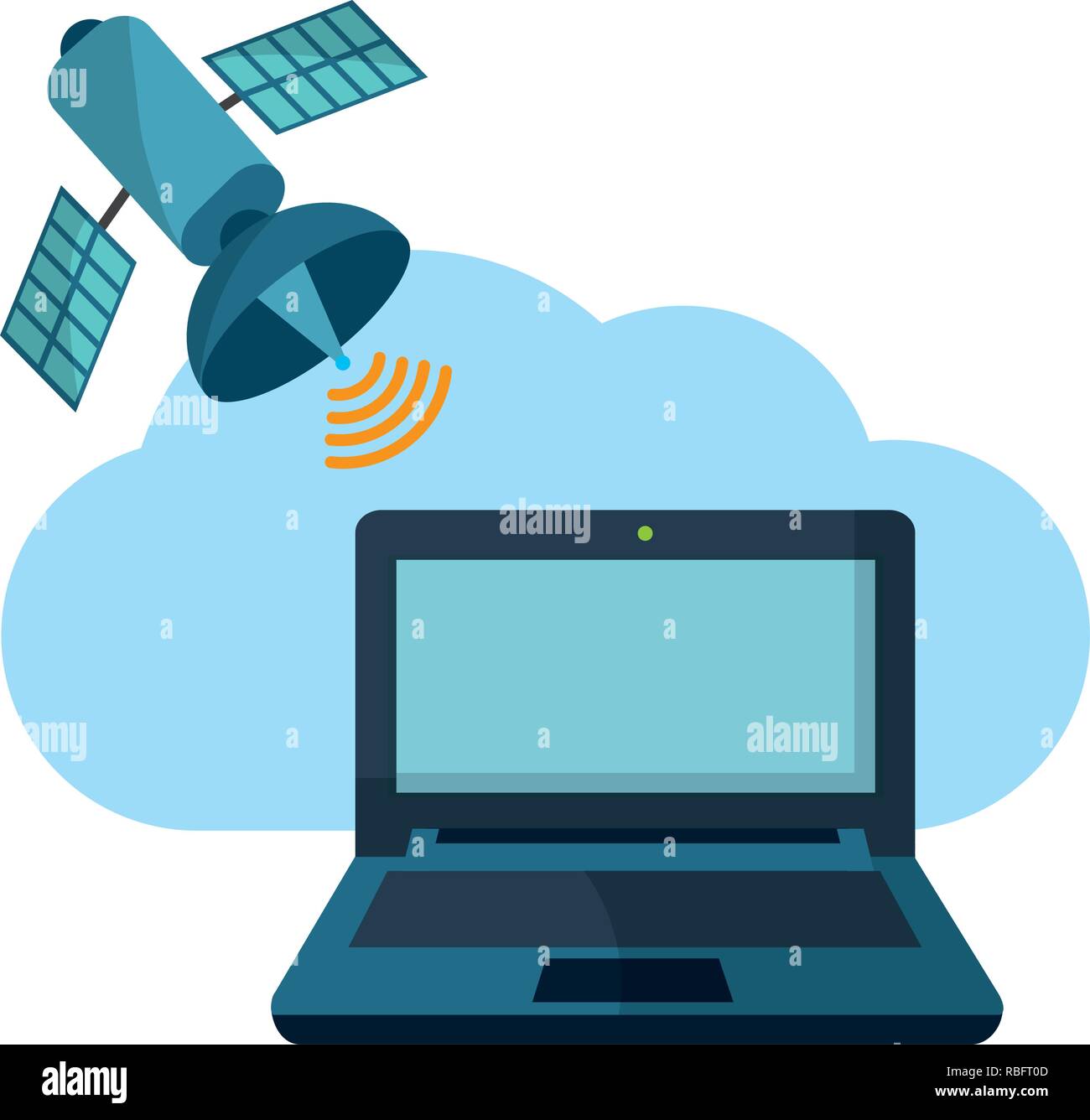 Technologie computing Cartoon Stock Vektor