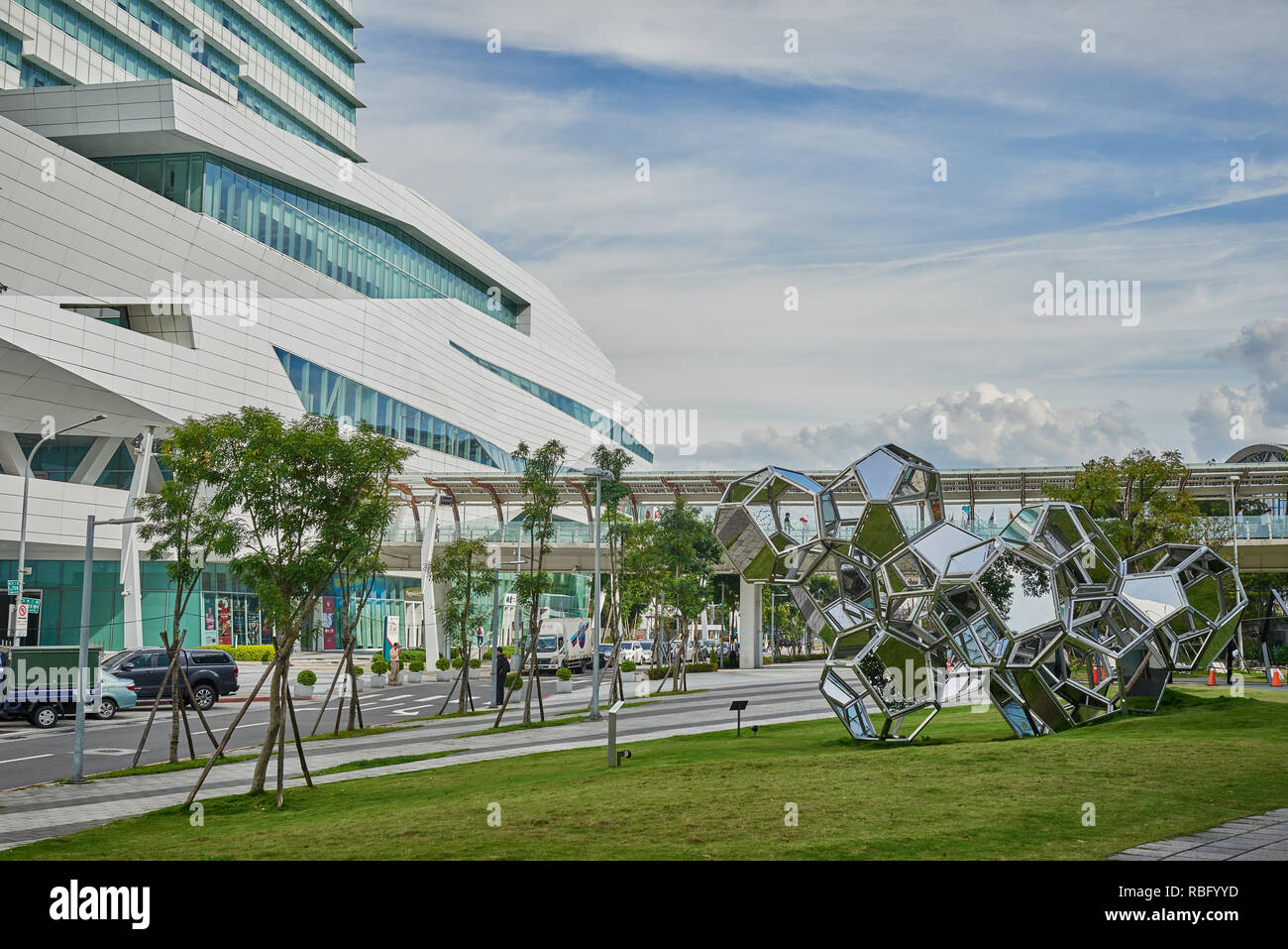 Nachhaltige Architektur Beispiel - green city Konzept Stockfoto