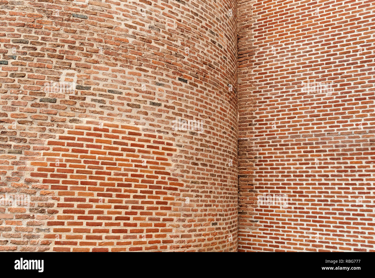 Alte Mauer, Palast Berbie, Südfrankreich. Stockfoto