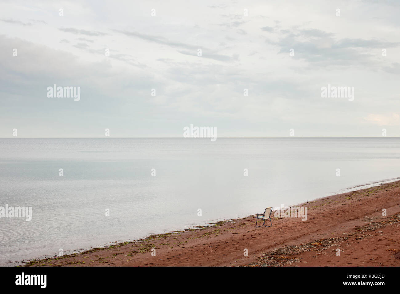 JACQUES CARTIER PROVINCIAL PARK, PRINCE EDWARD ISLAND, Kanada - 6. Juli 2018: Gewitterwolken über den Golf von St. Lawrence. (Ryan Carter) Stockfoto