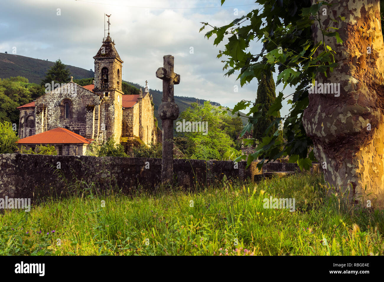 Kloster Santa María de Melón ist ein katholisches Kloster in der Gemeinde Melone in Ourense Spanien Stockfoto