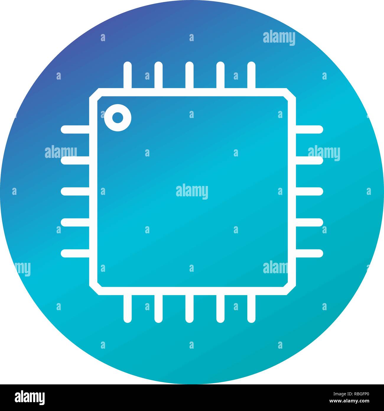 Vektor Prozessor Symbol Stock Vektor