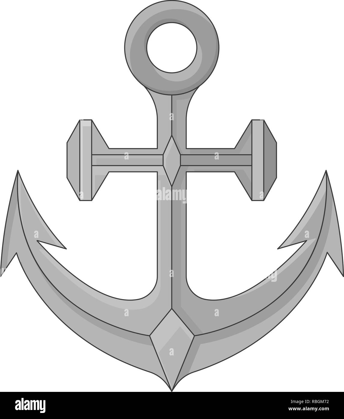 Anker. Grau Skizze Stock Vektor