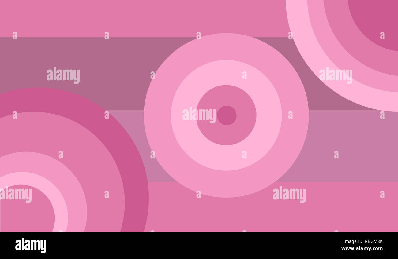 Bunte rosa Pastell Formen. Runde bunte Formen und Formen. Stockfoto