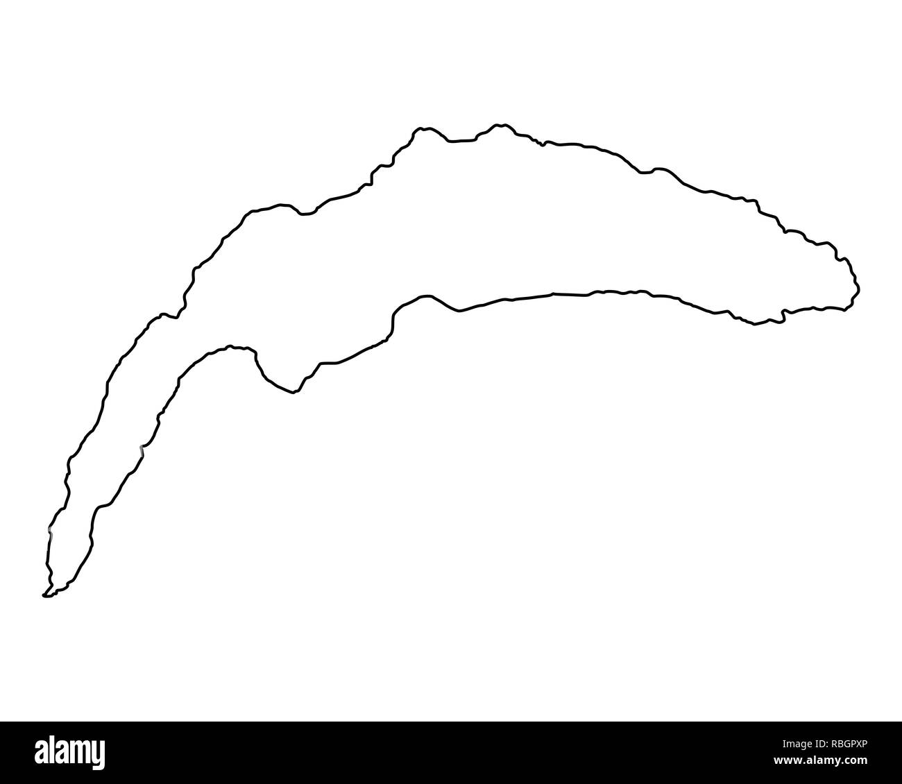 Karte des Genfer Sees Stockfoto