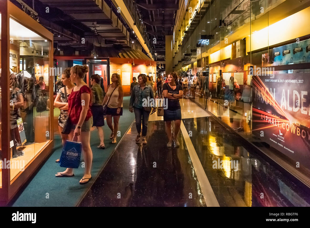 Ausstellungen in der Country Music Hall of Fame, Nashville, Tennessee, USA. Stockfoto