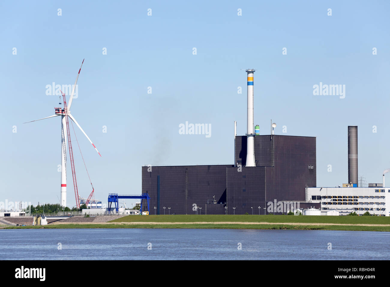 Abgebrochene Atomkraftwerk in Deutschland Stockfoto